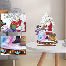 Load image into Gallery viewer, Wooden Xmas Snowman Diamonds Painting Desktop Decor for Table Office Decor (#3)
