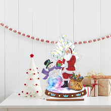 Load image into Gallery viewer, Wooden Xmas Snowman Diamonds Painting Desktop Decor for Table Office Decor (#3)