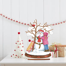 Load image into Gallery viewer, Wooden Xmas Snowman Diamonds Painting Desktop Decor for Table Office Decor (#4)