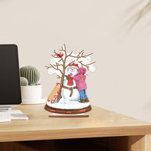 Load image into Gallery viewer, Wooden Xmas Snowman Diamonds Painting Desktop Decor for Table Office Decor (#4)
