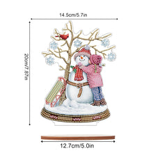 Load image into Gallery viewer, Wooden Xmas Snowman Diamonds Painting Desktop Decor for Table Office Decor (#4)