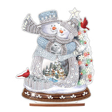 Load image into Gallery viewer, Wooden Xmas Snowman Diamonds Painting Desktop Decor for Table Office Decor (#5)