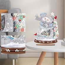 Load image into Gallery viewer, Wooden Xmas Snowman Diamonds Painting Desktop Decor for Table Office Decor (#5)