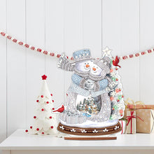 Load image into Gallery viewer, Wooden Xmas Snowman Diamonds Painting Desktop Decor for Table Office Decor (#5)