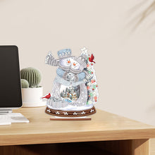 Load image into Gallery viewer, Wooden Xmas Snowman Diamonds Painting Desktop Decor for Table Office Decor (#5)