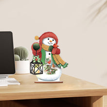 Load image into Gallery viewer, Wooden Xmas Snowman Diamonds Painting Desktop Decor for Table Office Decor (#7)