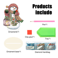 Load image into Gallery viewer, Wooden Xmas Snowman Diamonds Painting Desktop Decor for Table Office Decor (#7)