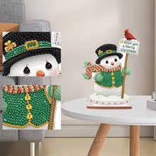 Load image into Gallery viewer, Wooden Xmas Snowman Diamonds Painting Desktop Decor for Table Office Decor (#8)