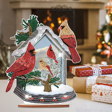 Load image into Gallery viewer, Wooden Xmas Cardinal Desktop Diamond Art Kits for Xmas Table Office Decor (#1)