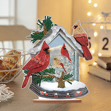 Load image into Gallery viewer, Wooden Xmas Cardinal Desktop Diamond Art Kits for Xmas Table Office Decor (#1)