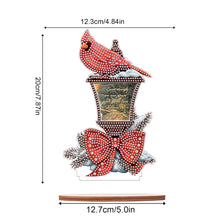 Load image into Gallery viewer, Wooden Xmas Cardinal Desktop Diamond Art Kits for Xmas Table Office Decor (#4)