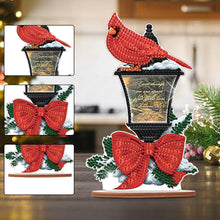 Load image into Gallery viewer, Wooden Xmas Cardinal Desktop Diamond Art Kits for Xmas Table Office Decor (#4)