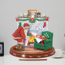 Load image into Gallery viewer, Wooden Santa Diamond Painting Tabletop Ornaments Kit for Table Office Decor (#2)