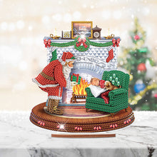 Load image into Gallery viewer, Wooden Santa Diamond Painting Tabletop Ornaments Kit for Table Office Decor (#2)