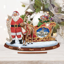 Load image into Gallery viewer, Wooden Santa Diamond Painting Tabletop Ornaments Kit for Table Office Decor (#3)