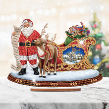 Load image into Gallery viewer, Wooden Santa Diamond Painting Tabletop Ornaments Kit for Table Office Decor (#3)
