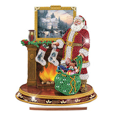 Load image into Gallery viewer, Wooden Santa Diamond Painting Tabletop Ornaments Kit for Table Office Decor (#4)