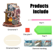 Load image into Gallery viewer, Wooden Santa Diamond Painting Tabletop Ornaments Kit for Table Office Decor (#4)