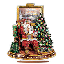 Load image into Gallery viewer, Wooden Santa Diamond Painting Tabletop Ornaments Kit for Table Office Decor (#6)