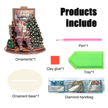 Load image into Gallery viewer, Wooden Santa Diamond Painting Tabletop Ornaments Kit for Table Office Decor (#6)