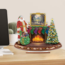 Load image into Gallery viewer, Wooden Santa Diamond Painting Tabletop Ornaments Kit for Table Office Decor (#7)