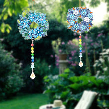 Load image into Gallery viewer, 2PCS Suncatcher Diamond Painting Hanging Decor for Kid DIY Craft (Wreath #1)