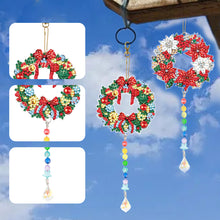 Load image into Gallery viewer, 2PCS Suncatcher Diamond Painting Hanging Decor for Kid DIY Craft (Wreath #4)