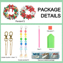 Load image into Gallery viewer, 2PCS Suncatcher Diamond Painting Hanging Decor for Kid DIY Craft (Wreath #4)