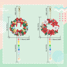 Load image into Gallery viewer, 2PCS Suncatcher Diamond Painting Hanging Decor for Kid DIY Craft (Wreath #4)