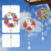 Load image into Gallery viewer, 2PCS Suncatcher Diamond Painting Hanging Decor for Kid DIY Craft (Wreath #5)