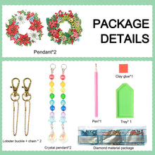 Load image into Gallery viewer, 2PCS Suncatcher Diamond Painting Hanging Decor for Kid DIY Craft (Wreath #5)