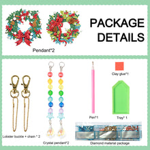Load image into Gallery viewer, 2PCS Suncatcher Diamond Painting Hanging Decor for Kid DIY Craft (Wreath #6)