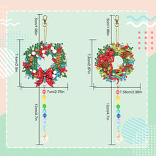 Load image into Gallery viewer, 2PCS Suncatcher Diamond Painting Hanging Decor for Kid DIY Craft (Wreath #6)