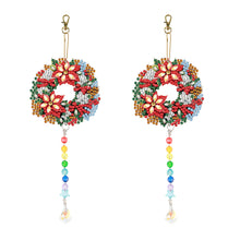 Load image into Gallery viewer, 2PCS Suncatcher Diamond Painting Hanging Decor for Kid DIY Craft (Wreath #7)