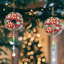 Load image into Gallery viewer, 2PCS Suncatcher Diamond Painting Hanging Decor for Kid DIY Craft (Wreath #7)