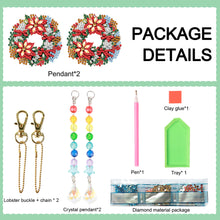 Load image into Gallery viewer, 2PCS Suncatcher Diamond Painting Hanging Decor for Kid DIY Craft (Wreath #7)
