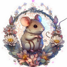 Load image into Gallery viewer, AB Diamond Painting - Full Round - mice in wreath (40*40CM)