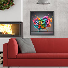 Load image into Gallery viewer, Diamond Painting - Full Round - Colorful New Year 2024 (30*30CM)