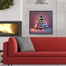 Load image into Gallery viewer, Diamond Painting - Full Round - Colorful 2024 Christmas tree (30*30CM)