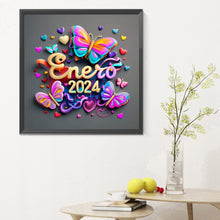 Load image into Gallery viewer, Diamond Painting - Full Round - Colorful 2024 butterfly (30*30CM)