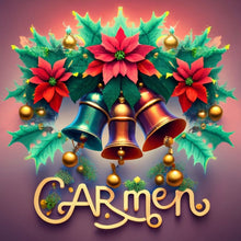 Load image into Gallery viewer, Diamond Painting - Full Round - Colorful Christmas bells and flowers (30*30CM)