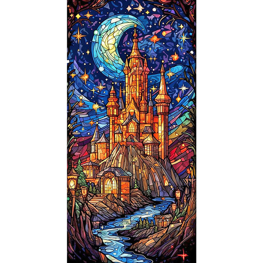 Diamond Painting - Full Round - starry sky castle (40*80CM)