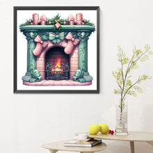 Load image into Gallery viewer, Diamond Painting - Full Round - Christmas fireplace (30*30CM)