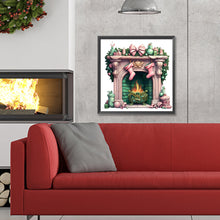 Load image into Gallery viewer, Diamond Painting - Full Round - Christmas fireplace (30*30CM)