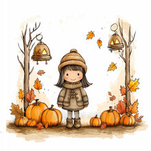 Load image into Gallery viewer, Diamond Painting - Full Round - autumn girl (30*30CM)