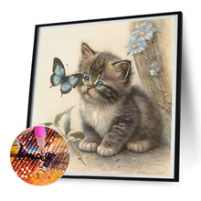 Load image into Gallery viewer, Diamond Painting - Full Round - Kitten and butterfly (30*30CM)