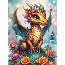 Load image into Gallery viewer, Diamond Painting - Full Round - dragon and flower (30*40CM)