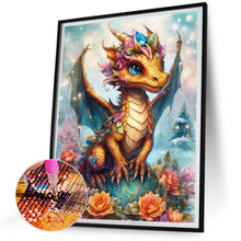 Load image into Gallery viewer, Diamond Painting - Full Round - dragon and flower (30*40CM)