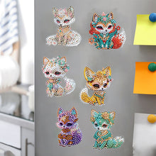 Load image into Gallery viewer, 6PCS Diamond Painting Magnets Refrigerator for Adults Kids Beginners (Funny Fox)