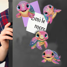 Load image into Gallery viewer, 5PCS Diamond Painting Magnets Refrigerator for Adults Kids (Colourful Turtle)